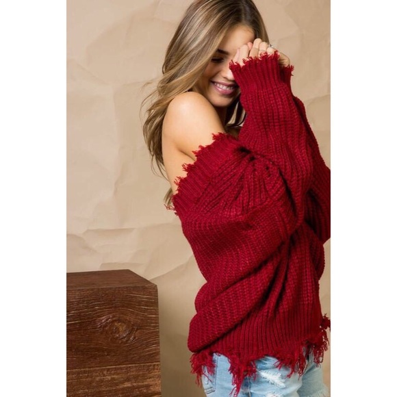 Sweaters - ♡ Can't Resist Distressed Sweater